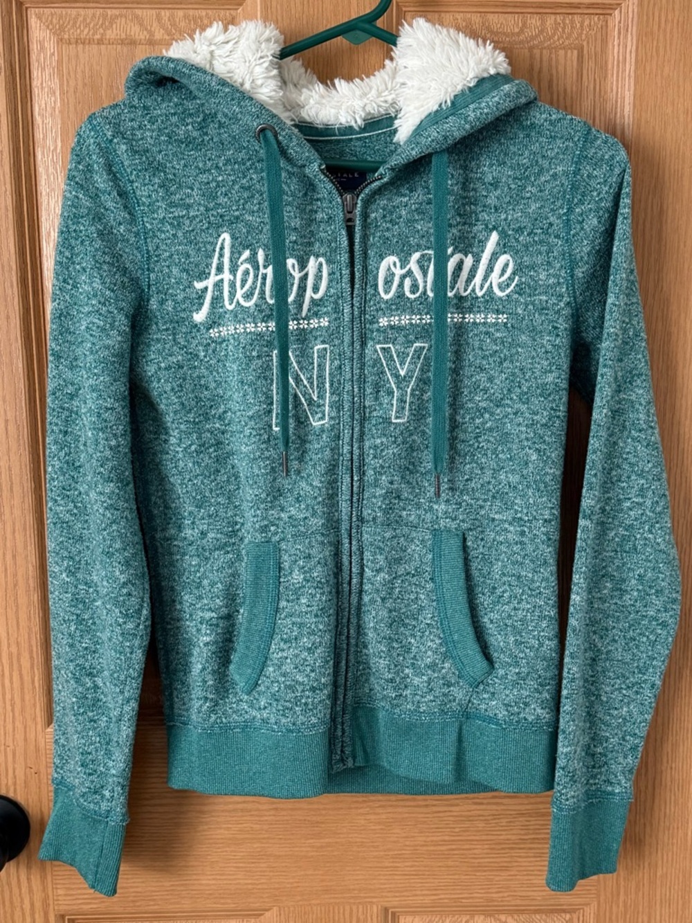 Aeropostale Green Zip-Up Hoodie